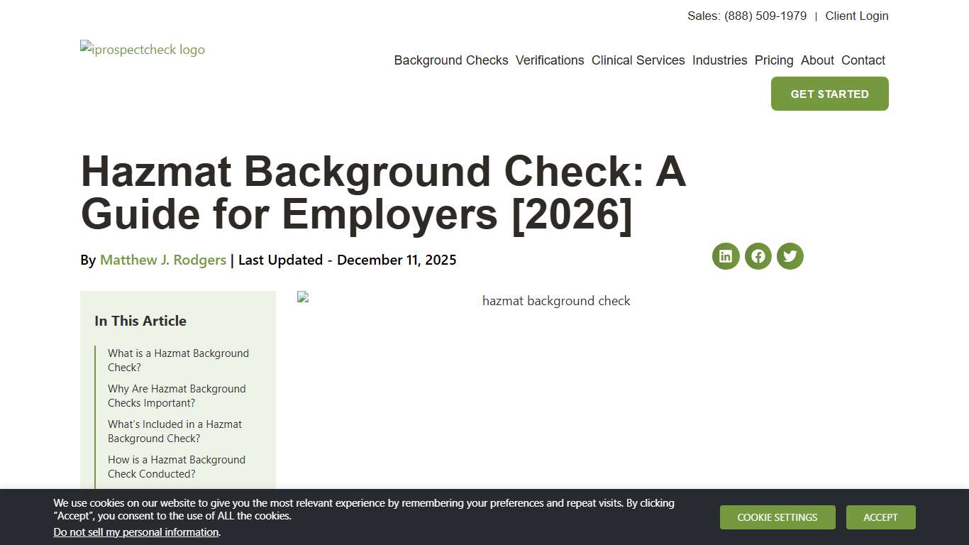 Hazmat Background Check: A Guide for Employers [2026] - iprospectcheck